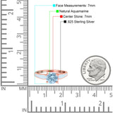 Round Natural Stone Solitaire Ring