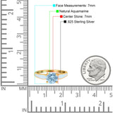 Round Natural Stone Solitaire Ring