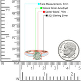 Round Natural Stone Solitaire Ring