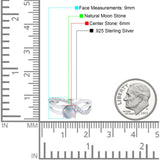 Round Natural Stone Twisted Ring