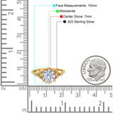 Vintage Style Round Natural Stone Flower Ring