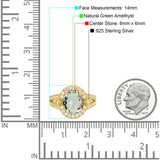 Art Deco Oval Natural Stone Ring