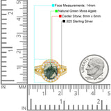 Art Deco Oval Natural Stone Ring