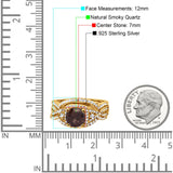 Round Natural Stone Three Piece Ring