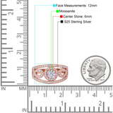 Round Natural Stone Infinity Shank  Ring