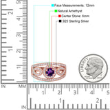 Round Natural Stone Infinity Shank  Ring