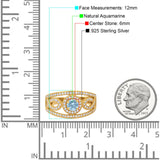 Round Natural Stone Infinity Shank  Ring