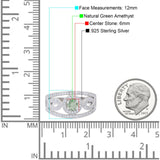 Round Natural Stone Infinity Shank  Ring