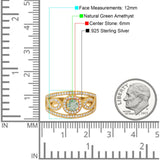 Round Natural Stone Infinity Shank  Ring