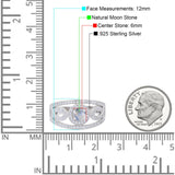 Round Natural Stone Infinity Shank  Ring