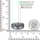 Round Natural Stone Infinity Shank  Ring