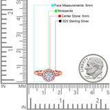 Round Natural Stone Engagement Ring