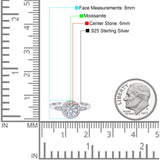 Round Natural Stone Engagement Ring