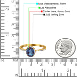 Vintage Style Oval Natural Stone Solitaire Ring