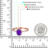 Vintage Style Oval Natural Stone Solitaire Ring