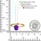 Vintage Style Oval Natural Stone Solitaire Ring