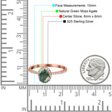 Vintage Style Oval Natural Stone Solitaire Ring