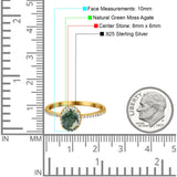 Vintage Style Oval Natural Stone Solitaire Ring