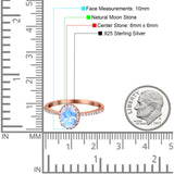 Vintage Style Oval Natural Stone Solitaire Ring