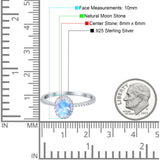 Vintage Style Oval Natural Stone Solitaire Ring