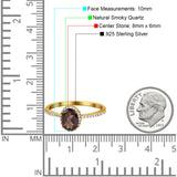 Vintage Style Oval Natural Stone Solitaire Ring