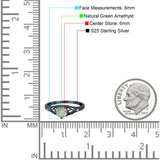 Round Natural Stone Leaf Vintage Style Ring