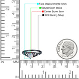 Round Natural Stone Leaf Vintage Style Ring