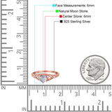 Round Natural Stone Leaf Vintage Style Ring