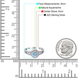 Art Deco Round Natural Stone Halo Ring