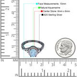 Oval Natural Stone Split Shank Ring