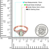 Oval Natural Stone Split Shank Ring