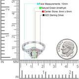 Oval Natural Stone Split Shank Ring