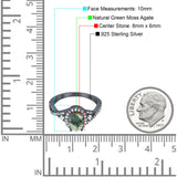 Oval Natural Stone Split Shank Ring