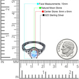 Oval Natural Stone Split Shank Ring