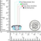 Art Deco Oval Natural Stone Trio Ring