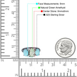 Art Deco Oval Natural Stone Trio Ring