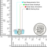 Art Deco Oval Natural Stone Trio Ring