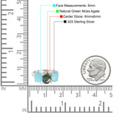 Art Deco Oval Natural Stone Trio Ring