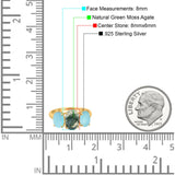 Art Deco Oval Natural Stone Trio Ring