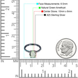 Art Deco Oval Natural Stone Wedding Ring