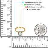 Art Deco Oval Natural Stone Wedding Ring