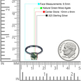 Art Deco Oval Natural Stone Wedding Ring