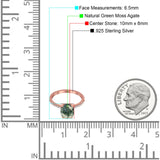 Art Deco Oval Natural Stone Wedding Ring