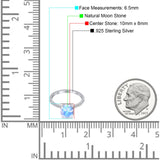 Art Deco Oval Natural Stone Wedding Ring