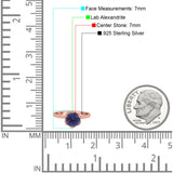 Floral Round Natural Stone Solitaire Ring