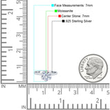 Floral Round Natural Stone Solitaire Ring