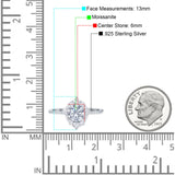 Art Deco Round Natural Stone Halo Ring