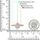 Art Deco Round Natural Stone Halo Ring