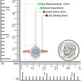 Art Deco Round Natural Stone Halo Ring