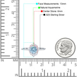 Art Deco Round Natural Stone Halo Ring